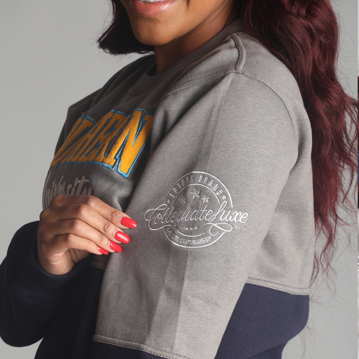 SOUTHERN UNIV. Chenille GRAD Unisex Sweatshirt (aja)