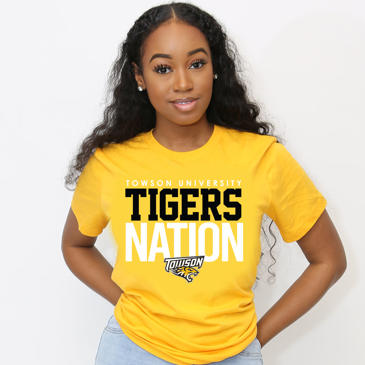 TIGER-NATION-TU 41818 Gold Ladies Tees (z)