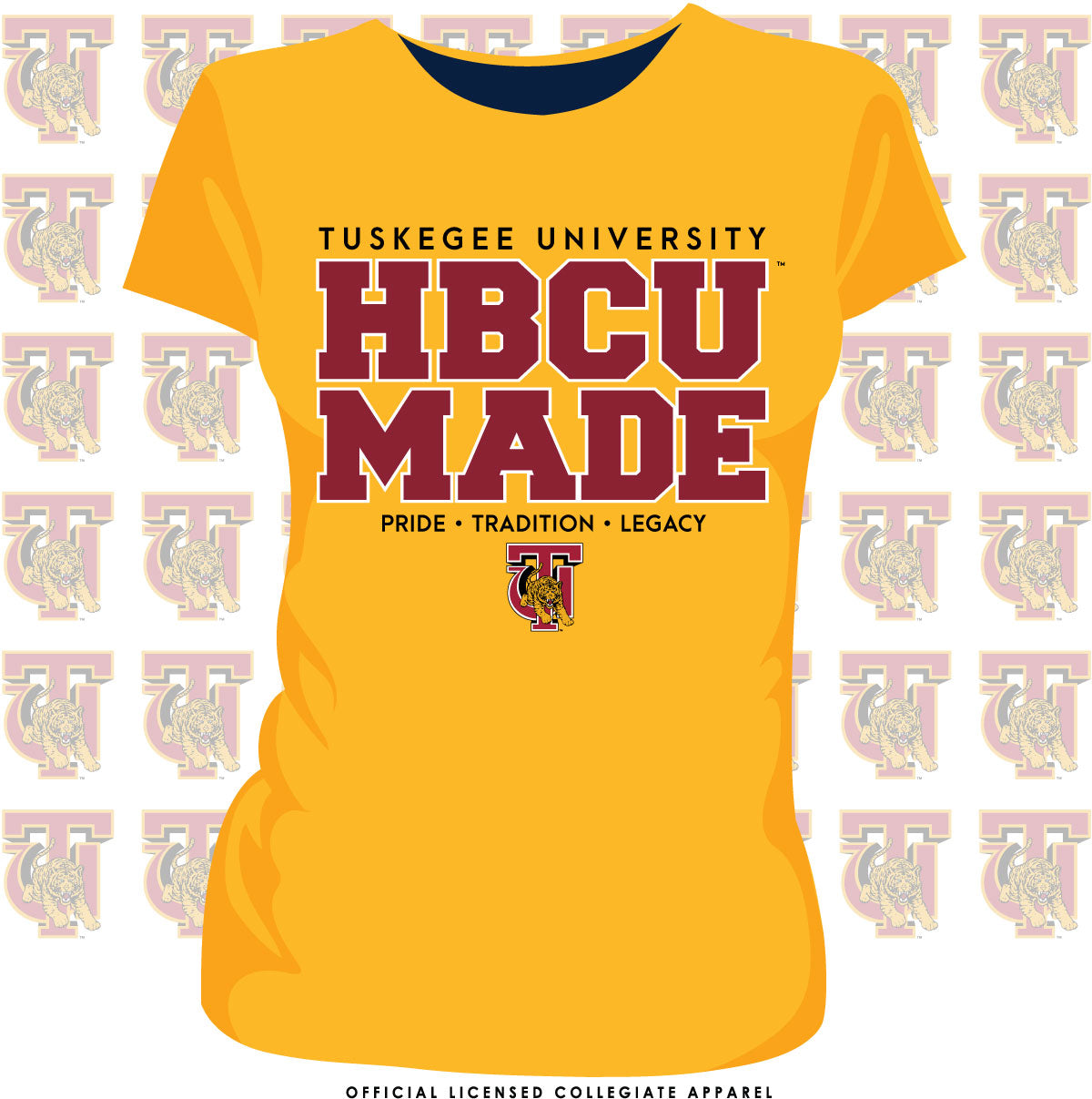 TUSKEGEE | HBCU MADE Gold Ladies Tees (**)