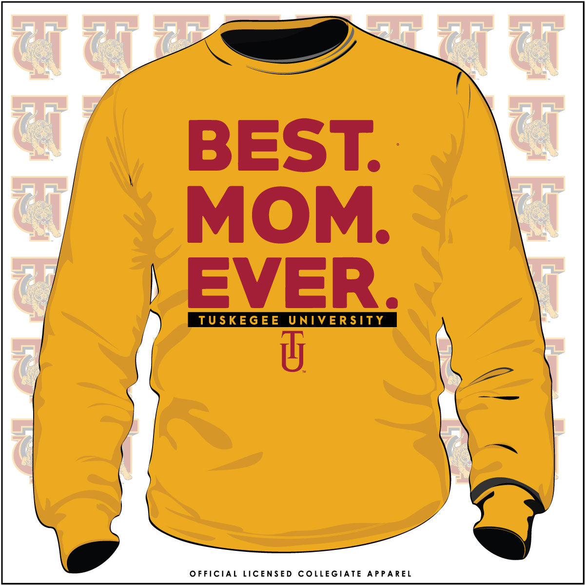 TUSKEGEE | BEST "MOM" EVER Gold Unisex Sweatshirt (N)