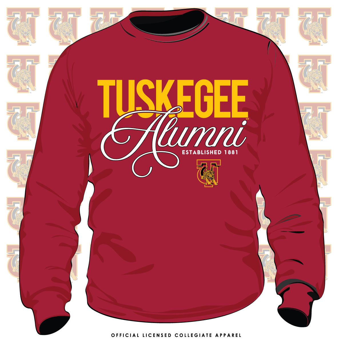 TUSKEGEE | FANCY ALUMNI Crimson Unisex Sweatshirt (Z)
