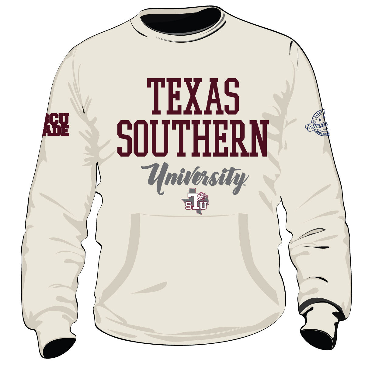 Texas Southern | CREAM Printed | Unisex Sweatshirt