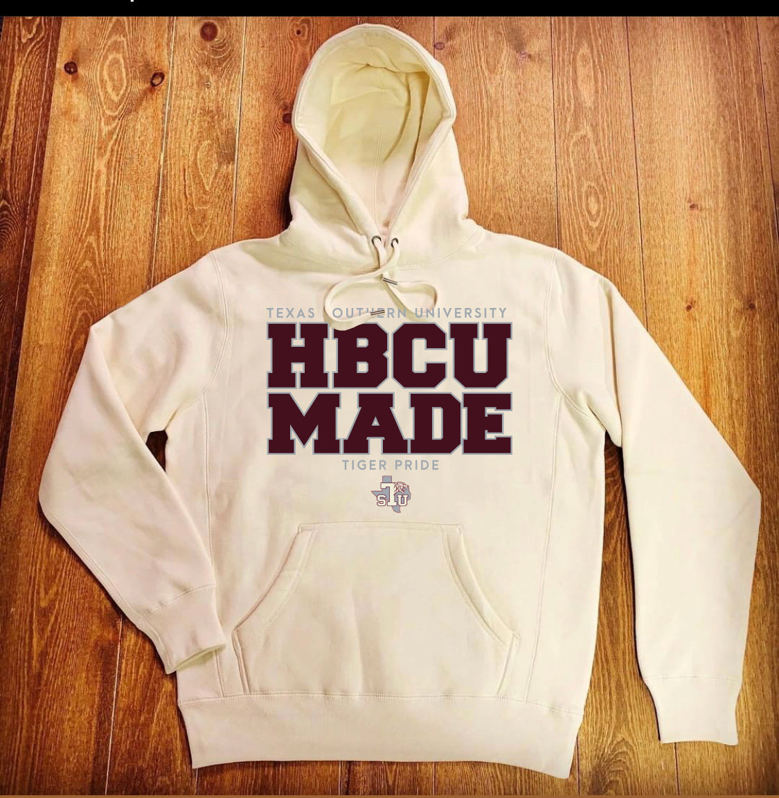 Texas Southern  | HBCU MADE Cream Unisex Hoodie