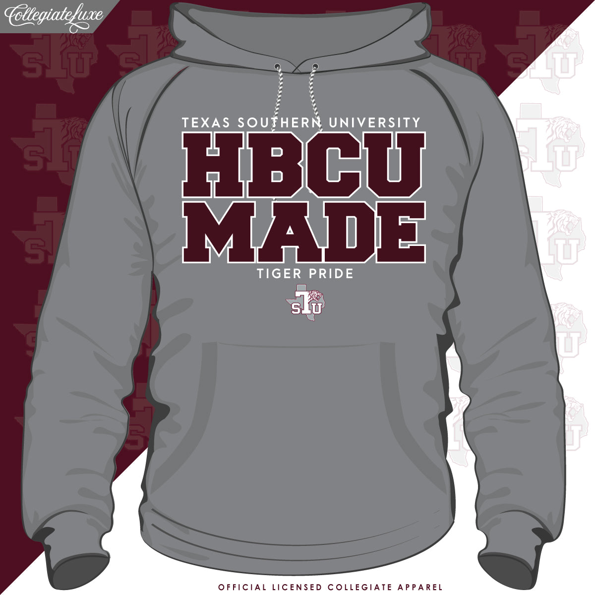 Texas Southern HBCU MADE Gray Unisex Hoodie (**)