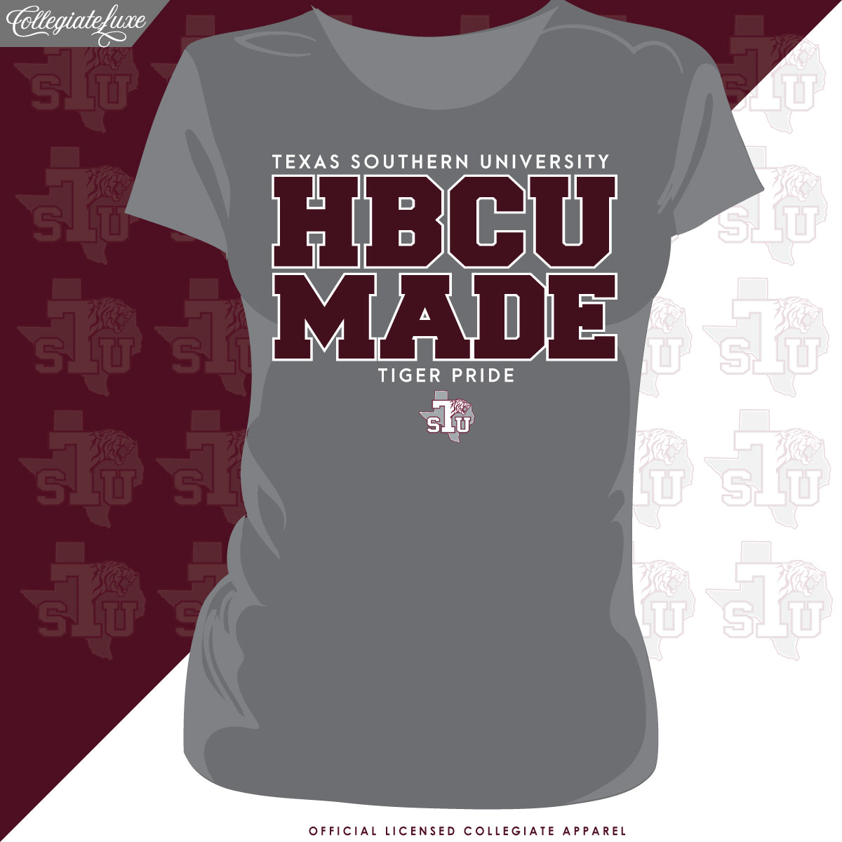 Texas Southern | HBCU MADE Gray Ladies tees  (z)