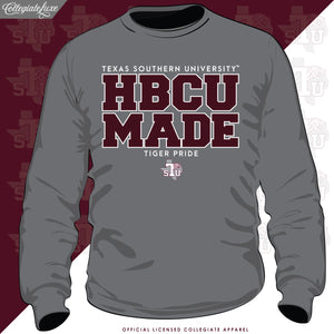 Texas Southern | HBCU MADE Gray unsex Sweatshirt (z)