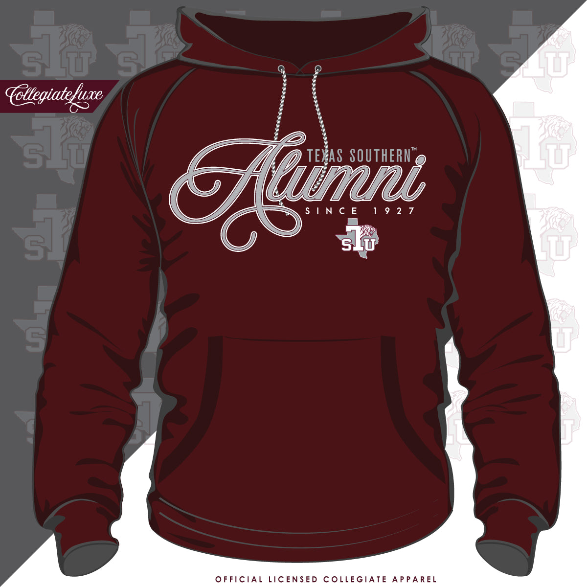 Texas Southern Super FANCY ALUMNI Maroon Unisex Hoodie (**)