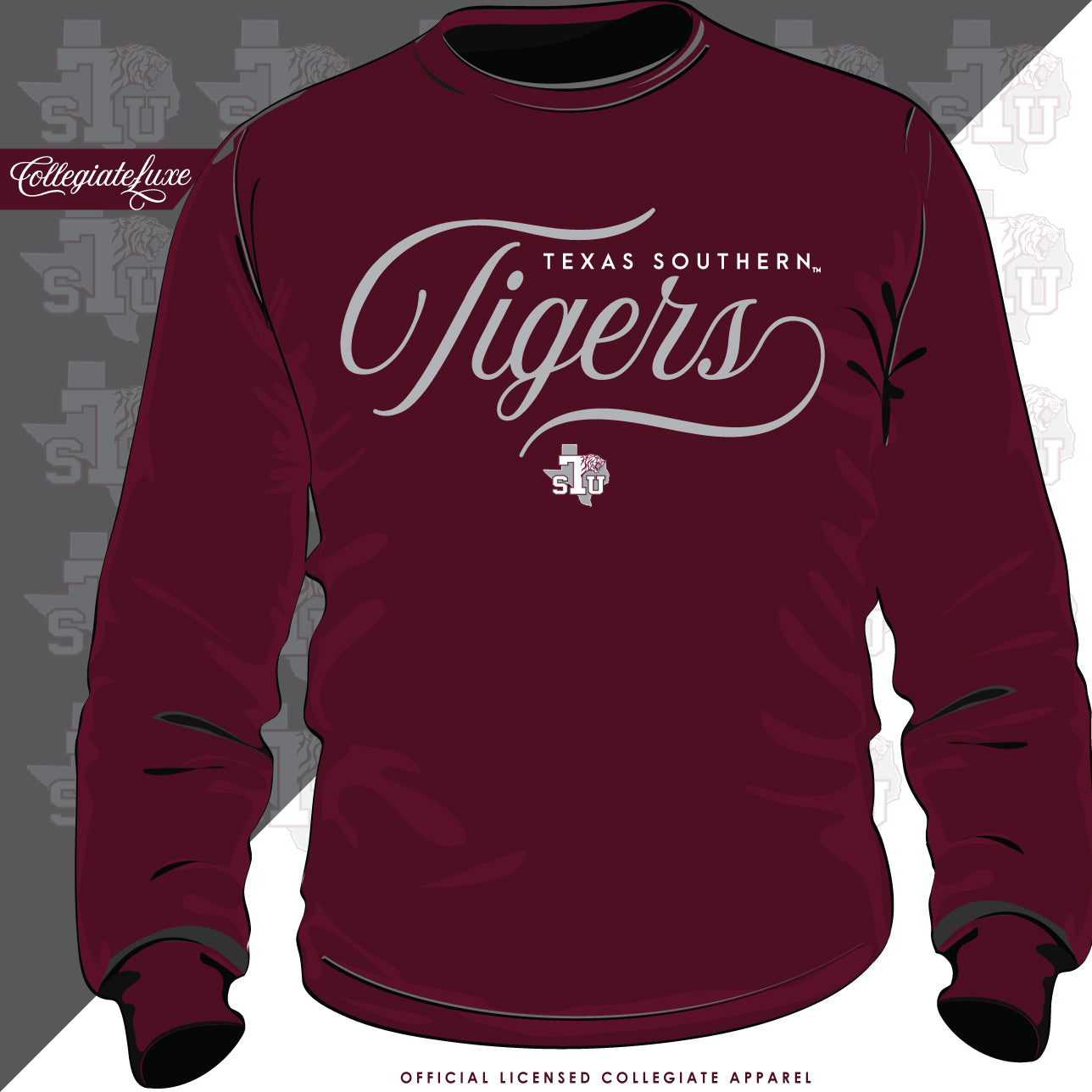 Texas Southern | TIGERS Maroon Unisex Sweatshirt