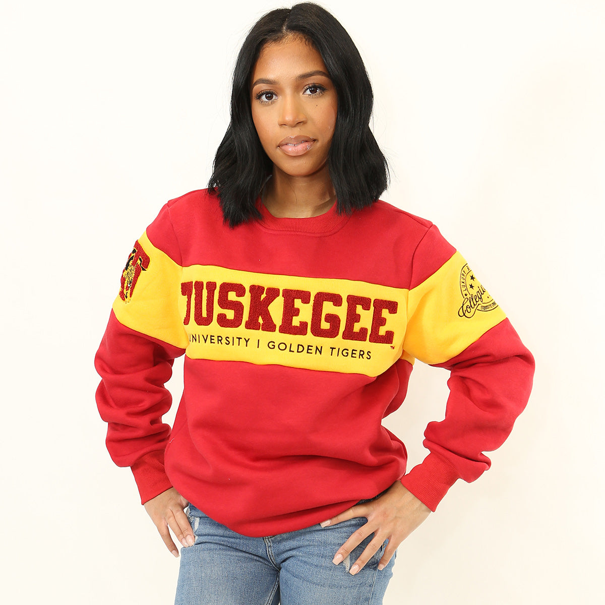 TUSKEGEE. | 2 TONE ( Chenille & Embroidery  ) UNISEX SWEATSHIRT