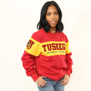 TUSKEGEE. | 2 TONE ( Chenille & Embroidery  ) UNISEX SWEATSHIRT