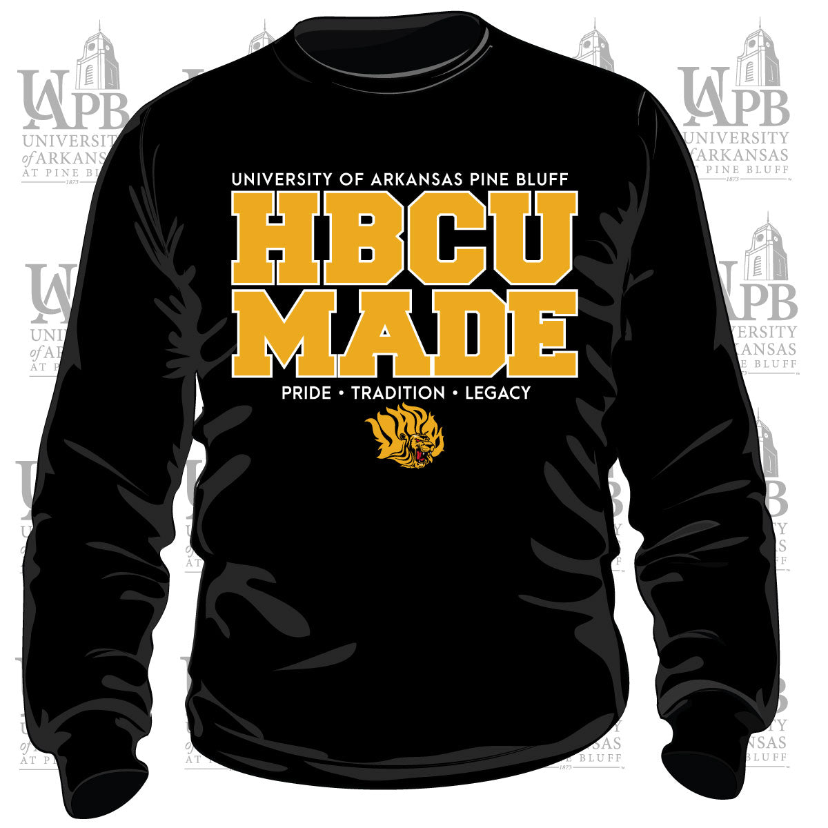 Arkansas at Pine Bluff | HBCU MADE Black unisex Sweatshirt (N)