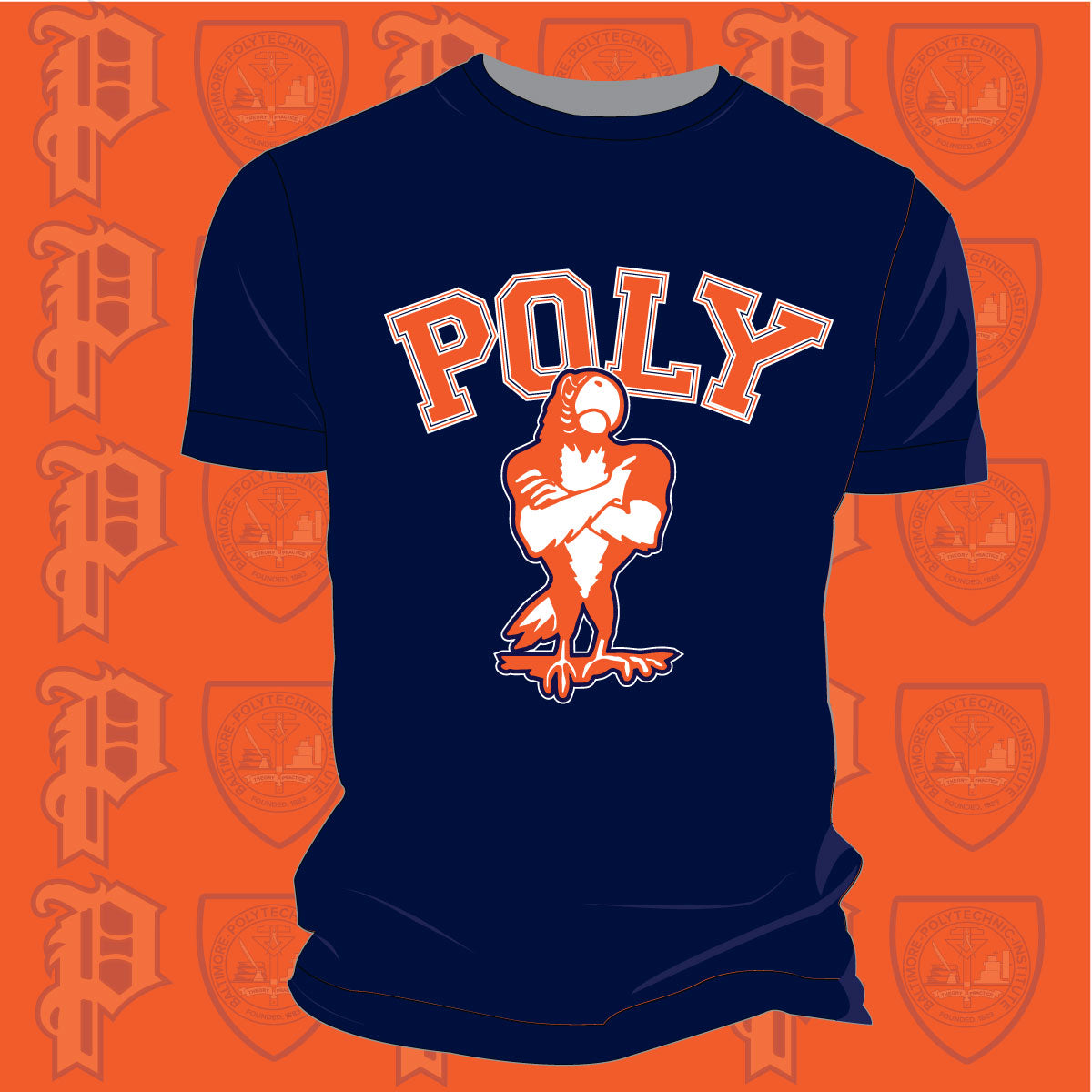 Baltimore Polytechnic Institute | POLY ARCH STUDENT Navy Unisex Tees -Z-