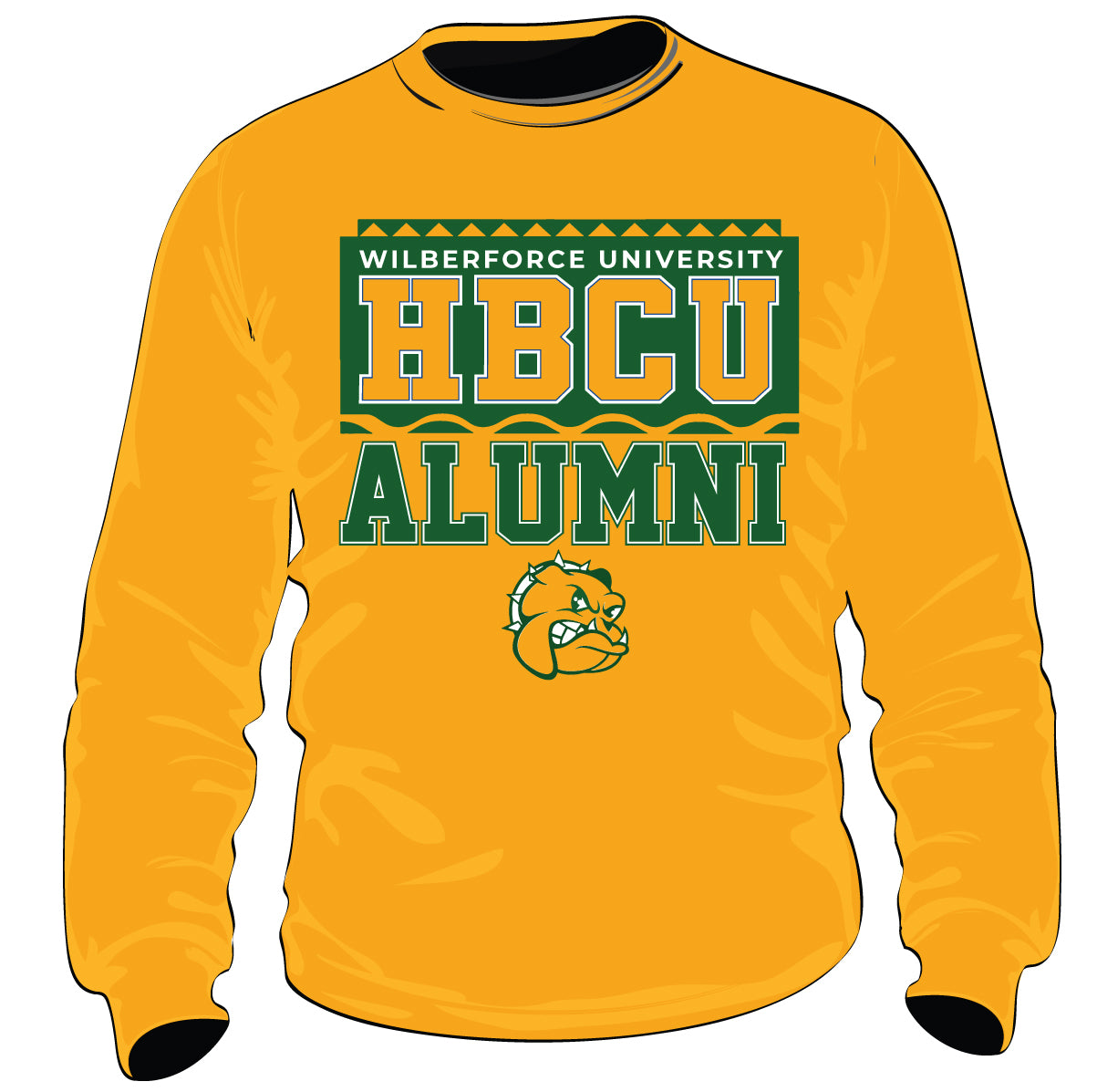 Wilberforce University  |  MARTINS 80s | Gold  Unisex Sweatshirt