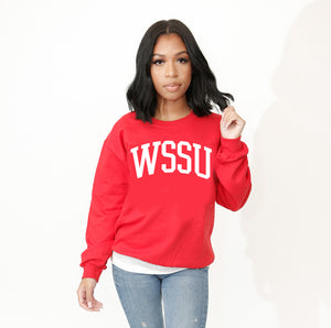 WSSU |  Univ. Arch RED W/White Unisex Sweatshirt (N)