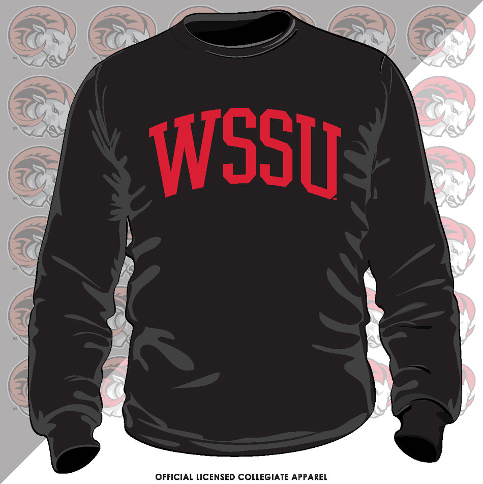 WSSU | Univ. Arch Black W/Red Unisex Sweatshirt (N)