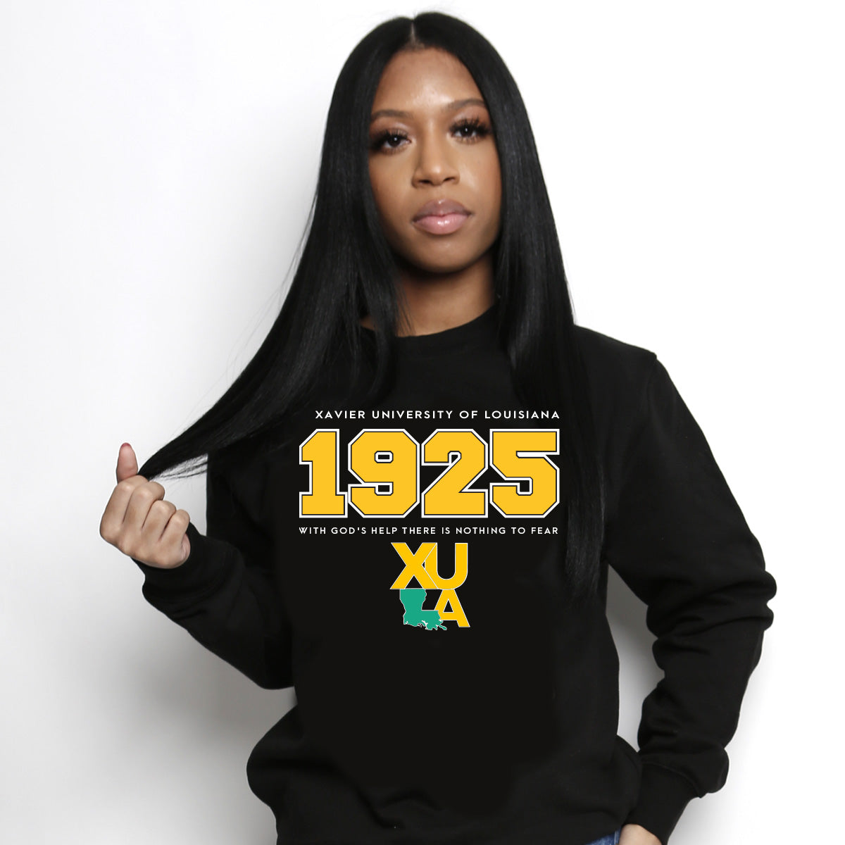 Xavier University | EST.  Black Unisex Sweatshirt  (aja)