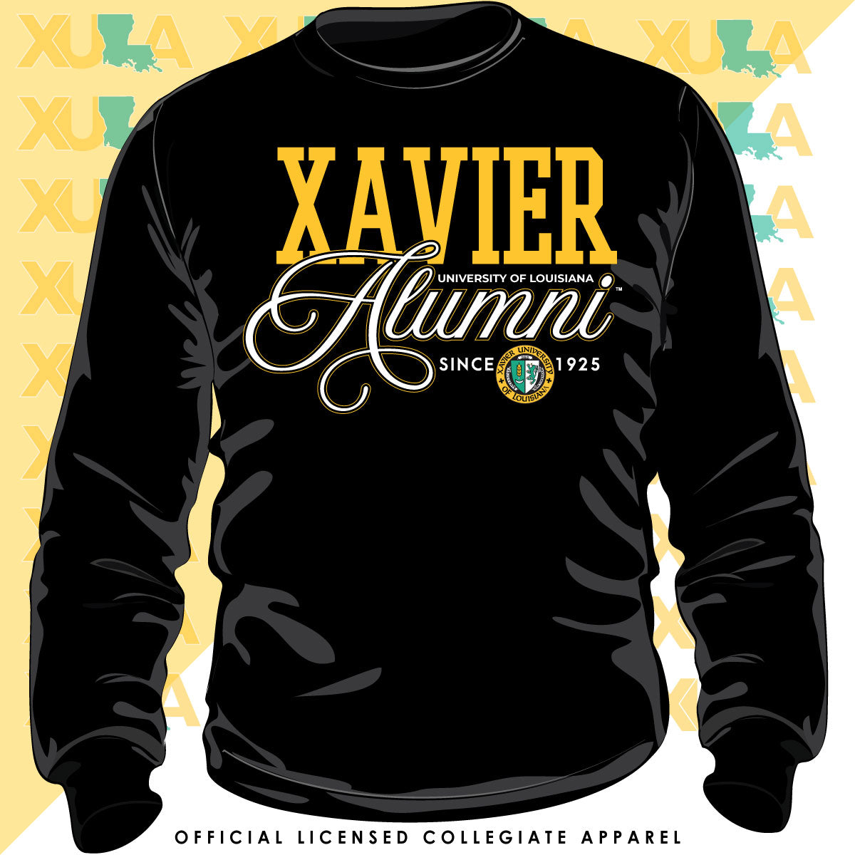 Xavier University | Fancy ALUMNI  Black Unisex Sweatshirt (aja)