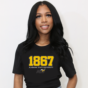 ALABAMA ST. | EST. Black Ladies Tees