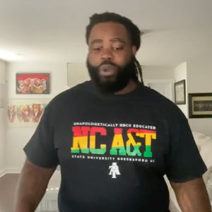 NC A&T AGGIE | 1892 Haile Selassie RASTA COLORS Black Unisex Tees (DK)