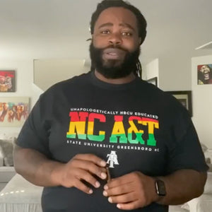 NC A&T AGGIE | 1892 Haile Selassie RASTA COLORS Black Unisex Tees (DK)