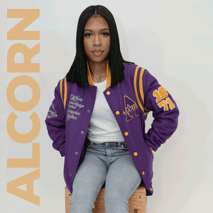 ALCORN STATE | VARSITY JACKET Royal/ Purple UNISEX (K)