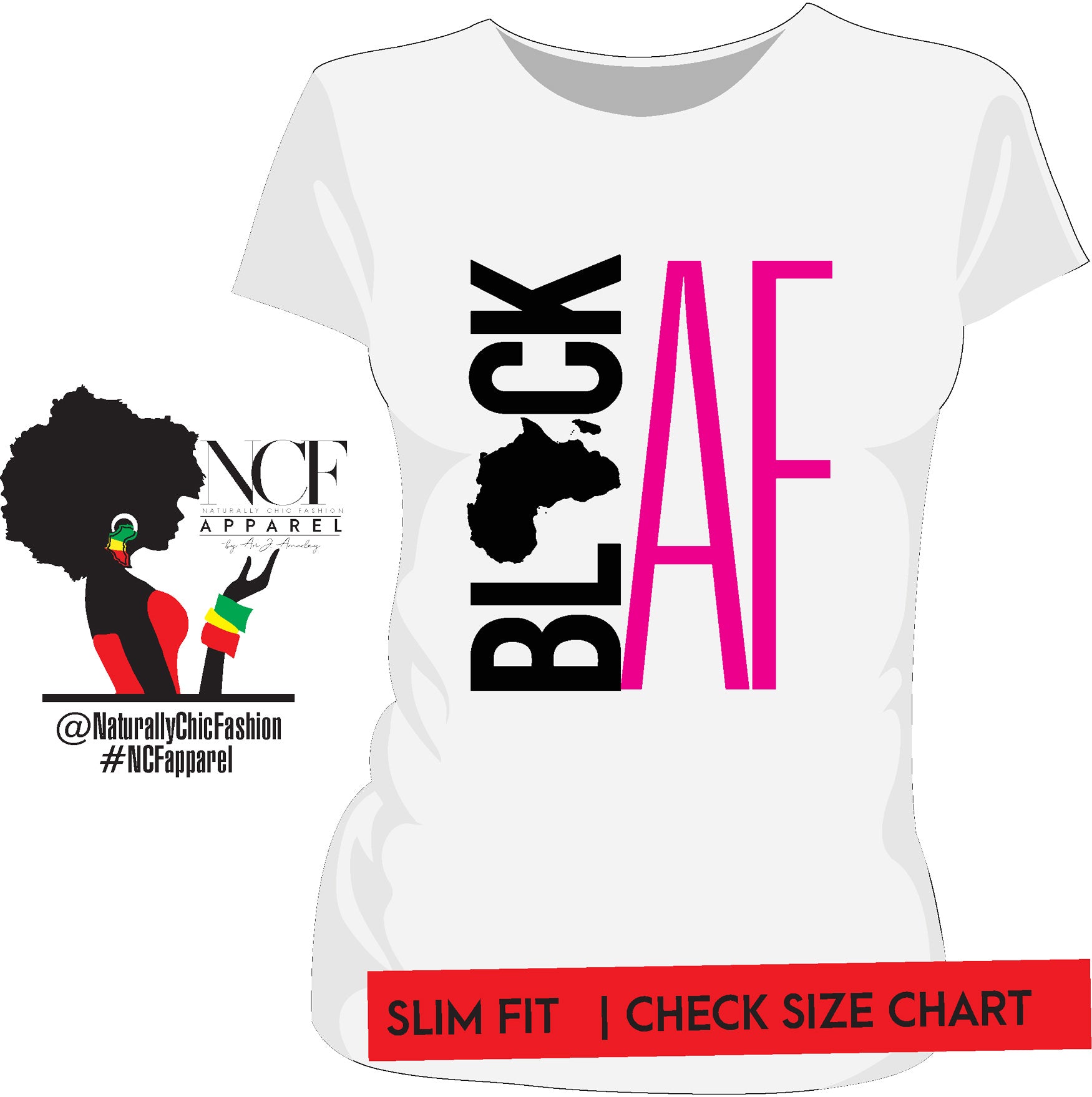 NCF | BLACK AF ( JUNIOR ) BLACK LADIES  Tees