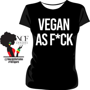 NCF | Vegan AF Black  Ladies Tees
