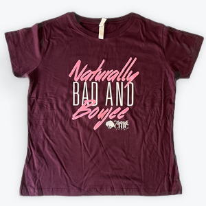 CNCF | NATURALLY BAD  Boujee | Wine Color LADIES  Tees