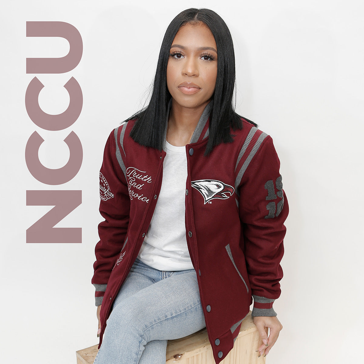 BHM Sale? NCCU | Vintage Varsity Jacket (FINAL SALE)(ari 
