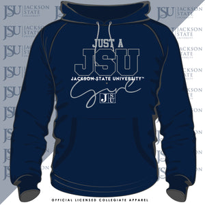 Jackson St. | Just A Girl Navy Unisex Hoodie -Z-