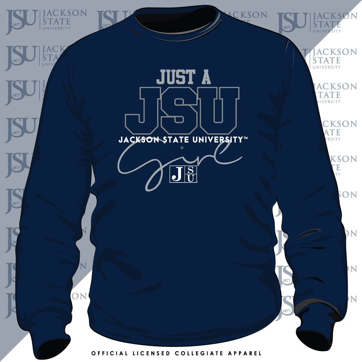 Jackson St. | Just A Girl Navy Unisex Sweatshirt -Z-