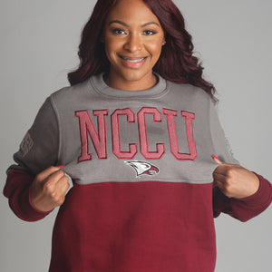 NCCU | THE GRAD | GRAY & MAROON Unisex Sweatshirt