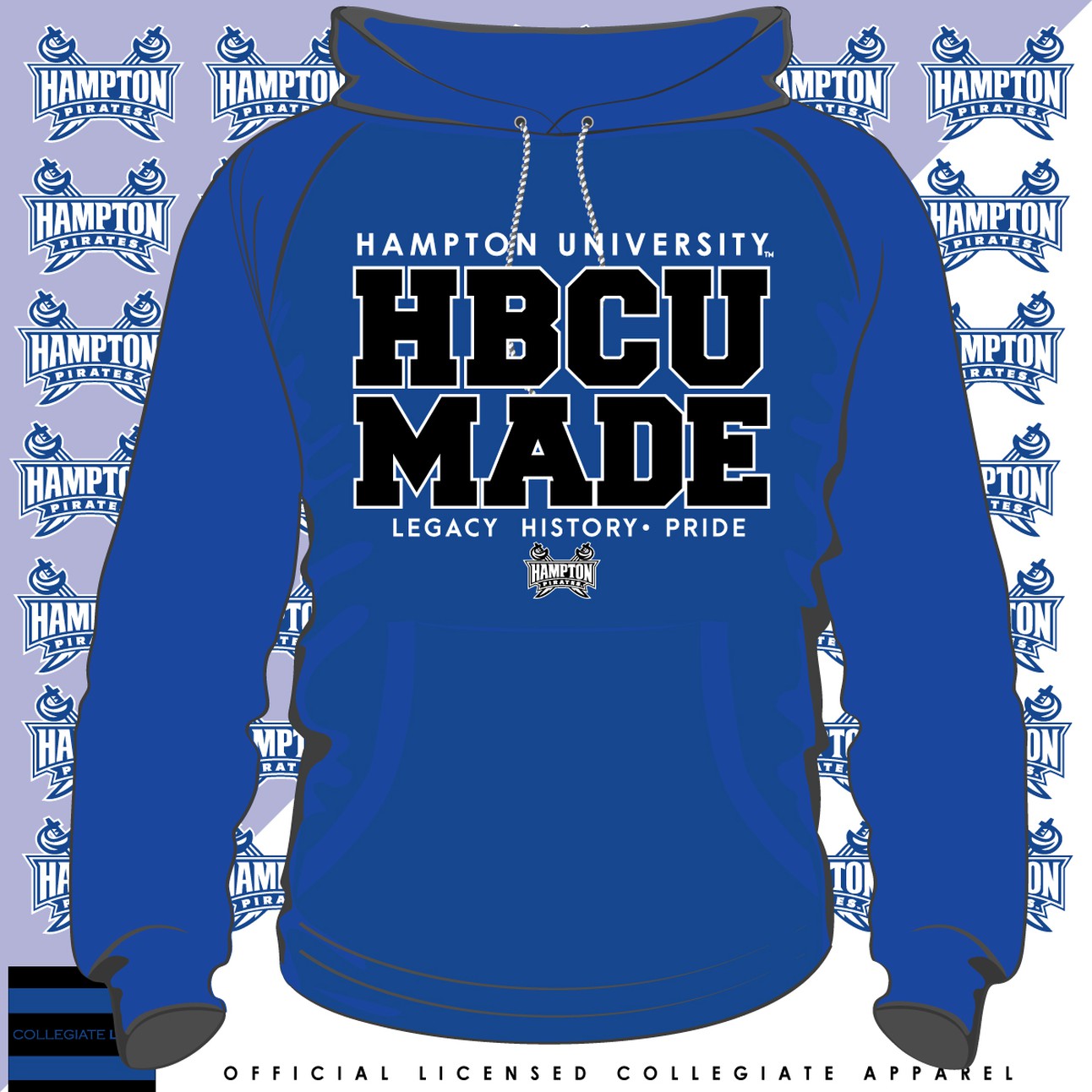 Hampton U | HBCU MADE Royal Blue Unisex Hoodie
