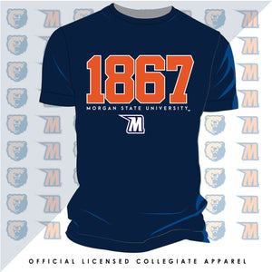 Morgan State | est1867 Navy unisex Tees -Z- (DK)