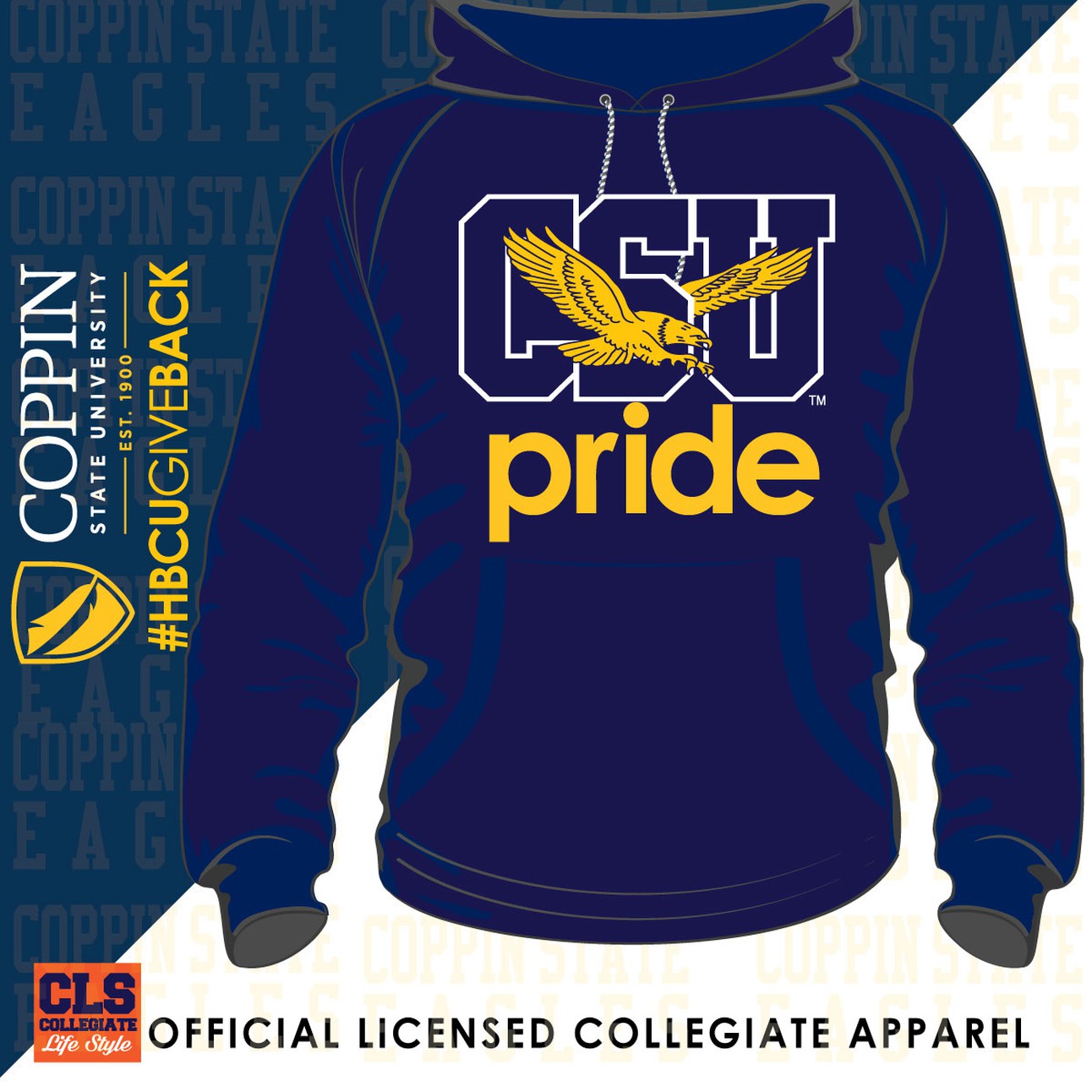 Coppin St. | SCHOOL PRIDE Navy Unisex Hoodies