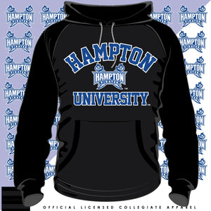 Hampton U | Univ. ARCH Black Unisex Hoodie (Z)