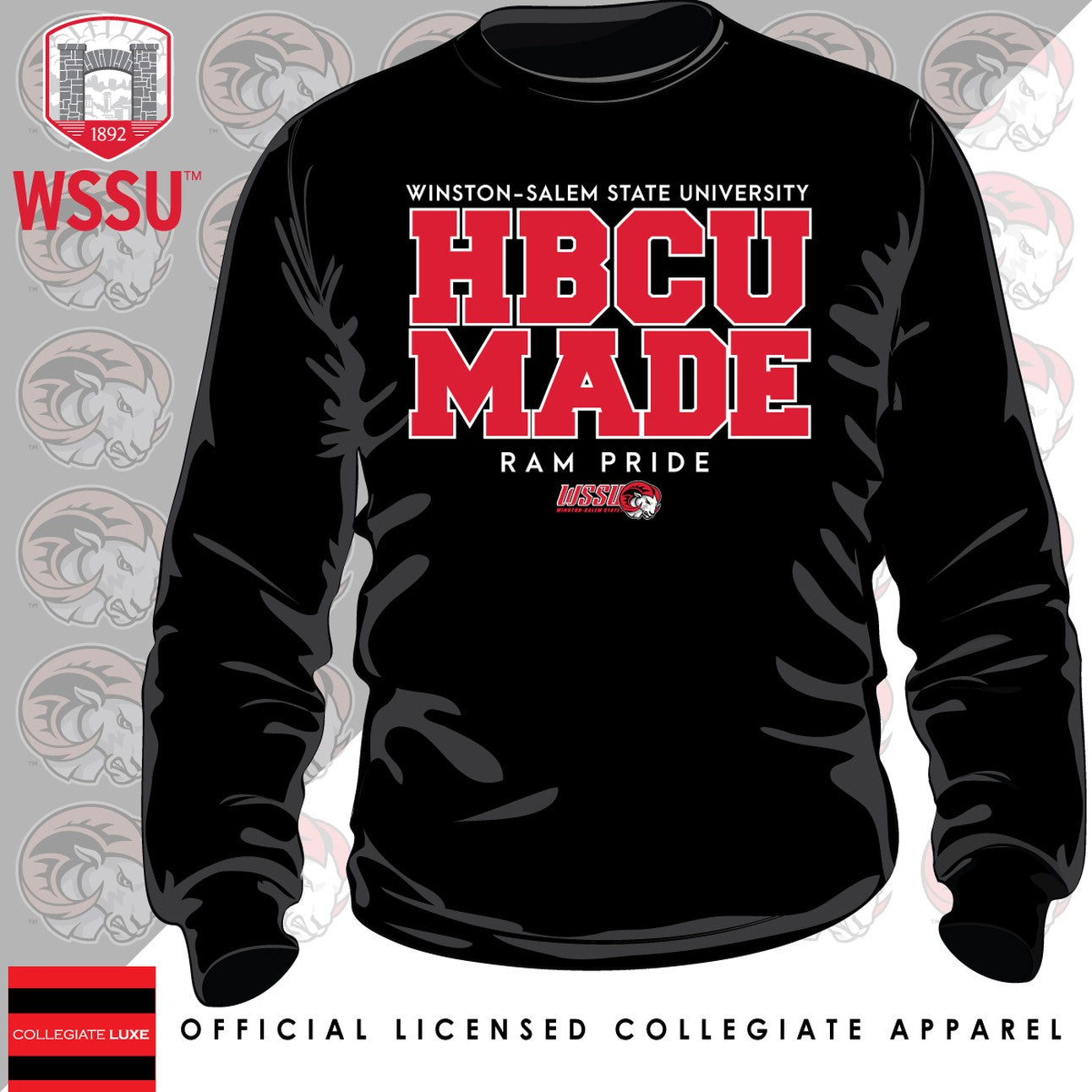 WSSU | HBCU MADE Black Unisex Sweatshirts (z)