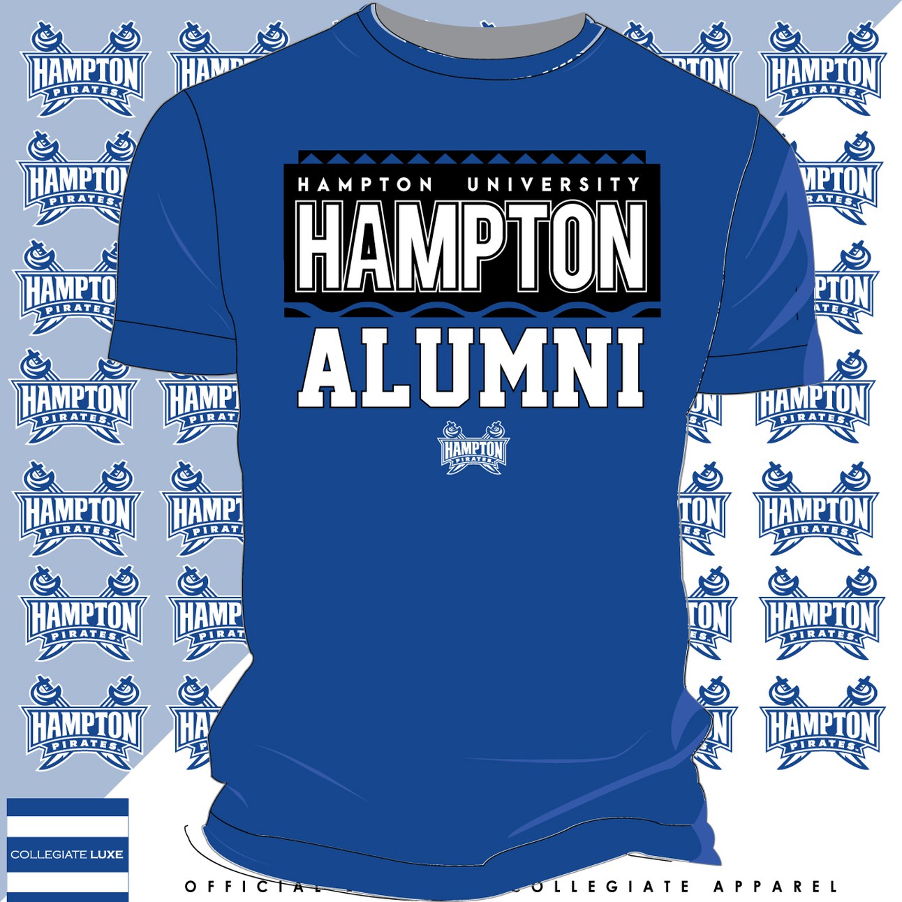 Hampton U | 90s ALUMNI Royal Blue Unisex Tees