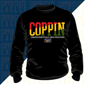Coppin St. | 1892 Selassie RASTA Black Unisex Sweatshirt (Z)
