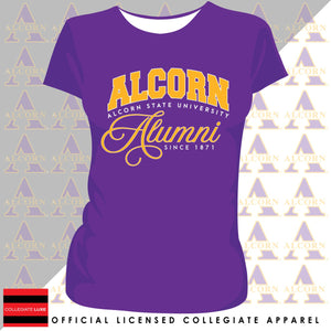 ALCORN | FANCY ALUMNI Purple Ladies Tees (z)