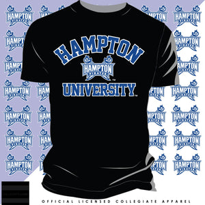 Hampton U | Univ. ARCH Black Unisex Tees (Z)