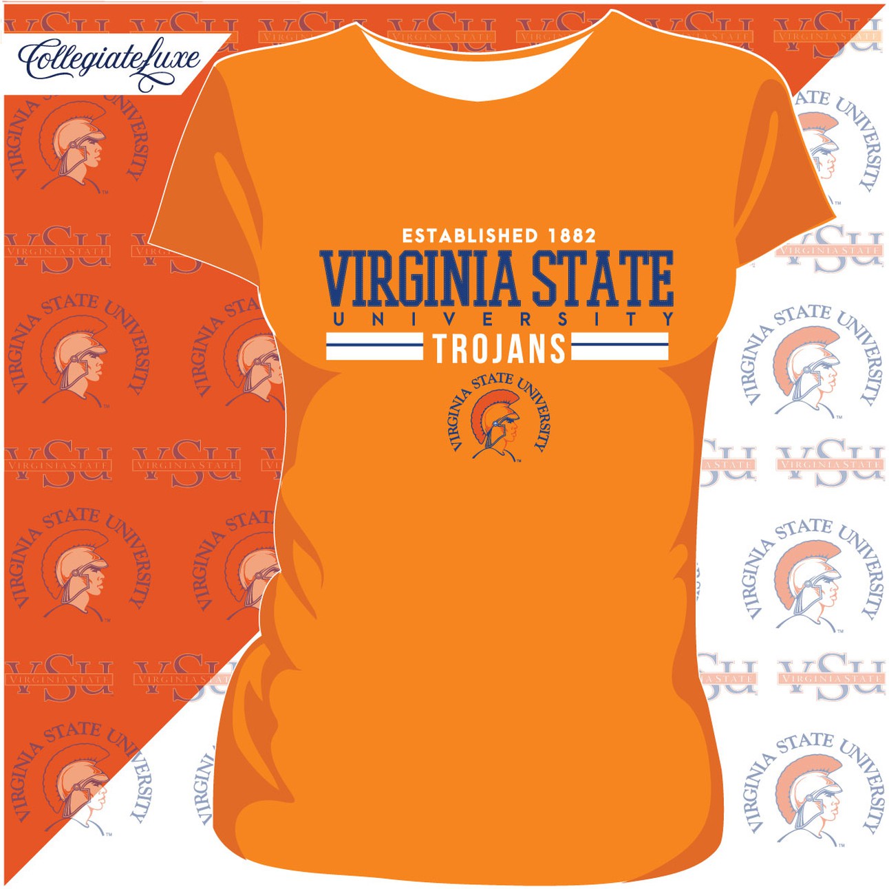 Virginia State  | VSU TRAD Orange Ladies Tees (z)