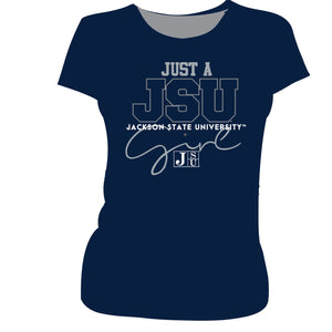 Jackson St. | Just A Girl Navy Ladies Tees -Z-