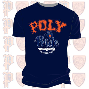Baltimore Polytechnic Institute | POLY PRIDE Navy Unisex Tees (Z)