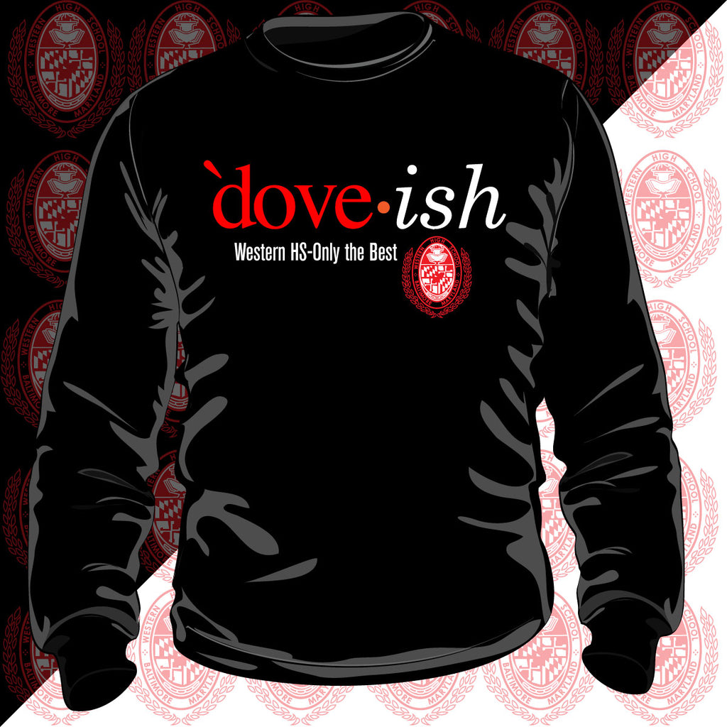 WESTERN HS | WHS DOVE-ISH UNISEX BLACK SWEATSHIRT (**) – collegiateluxe