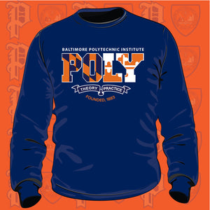 Baltimore Polytechnic Institute | POLY FLAG COLOR Unisex Sweatshirt -Z-