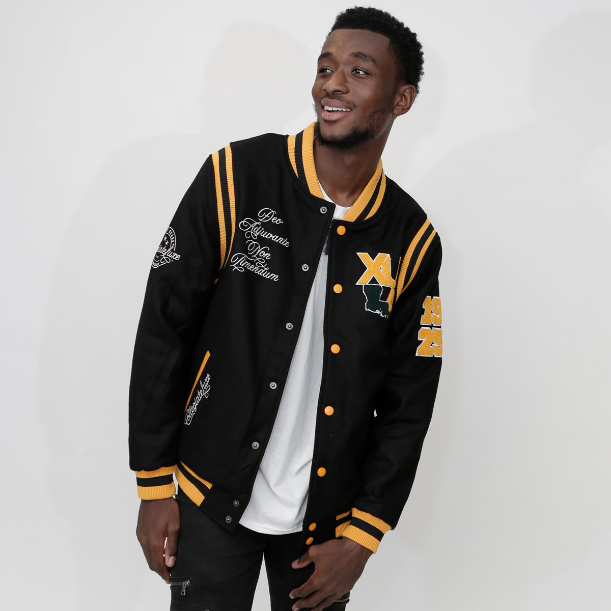 HBCU ALL STAR EAST/WEST LOGO VARSITY JACKET (BLACK)